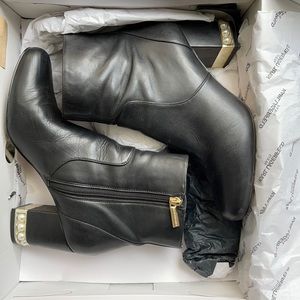 Leather booties